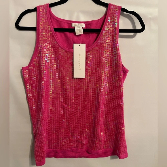 NWT Vintage By Artisan Sequin Tank - Picture 1 of 4